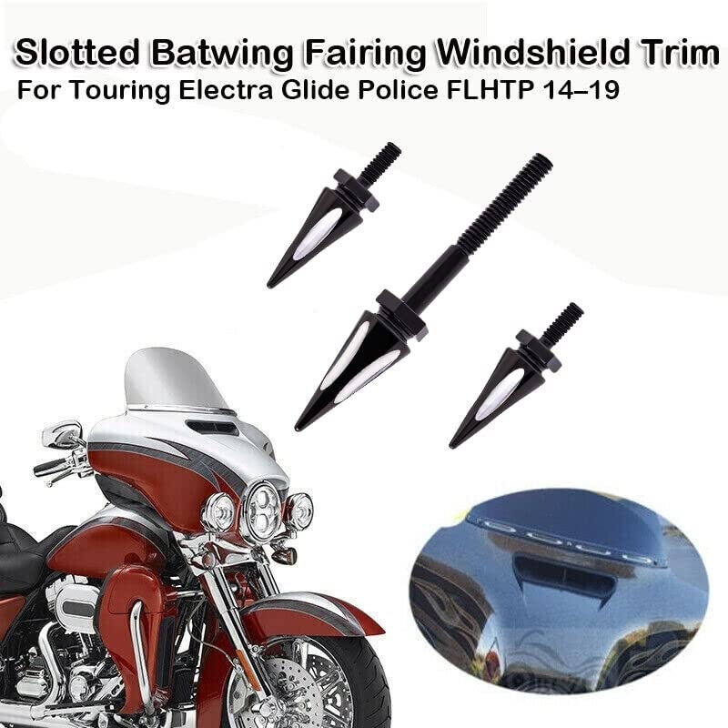 CWXEDN Windshield Screws Black Road Glide Windshield Spike Bolts Windscreen Screws Compatible with Harley Touring Models Street Glide Windshield Bolts (Street Glide 2014-2023) - Image 4